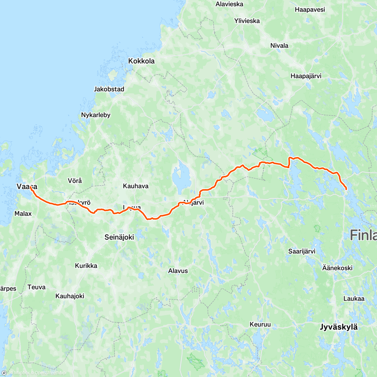 Map of the activity, Viitasaari - Vaasa, Gravel Bike Ride