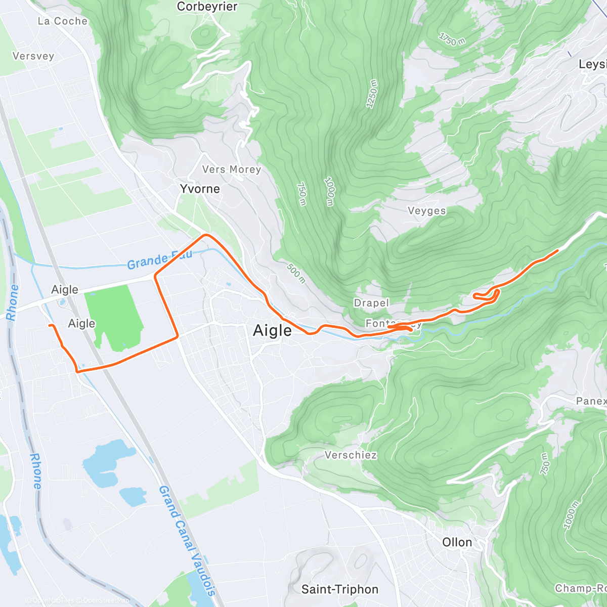 Map of the activity, ROUVY - MTB - Sprint Workout #2