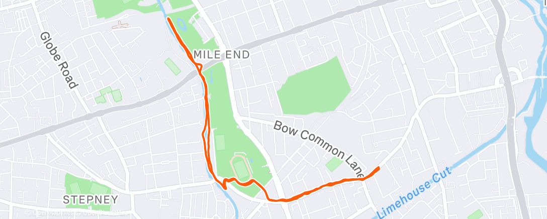 Map of the activity, Morning Run