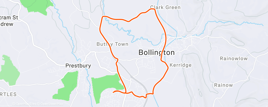 Map of the activity, Morning Run