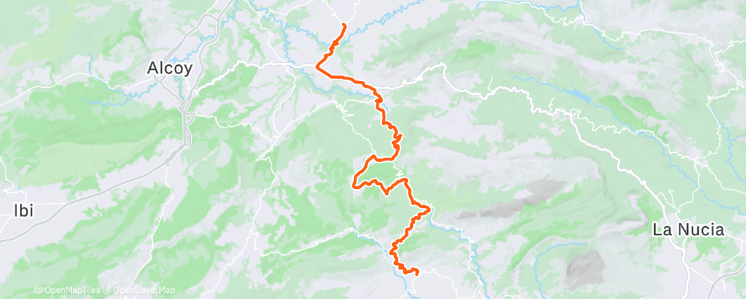 Карта физической активности (ROUVY - Gorga to Port de Tudons to Relleu | Spain)