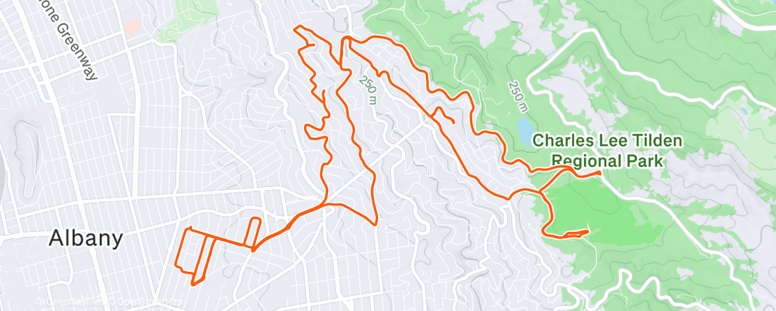 Map of the activity, Ride one