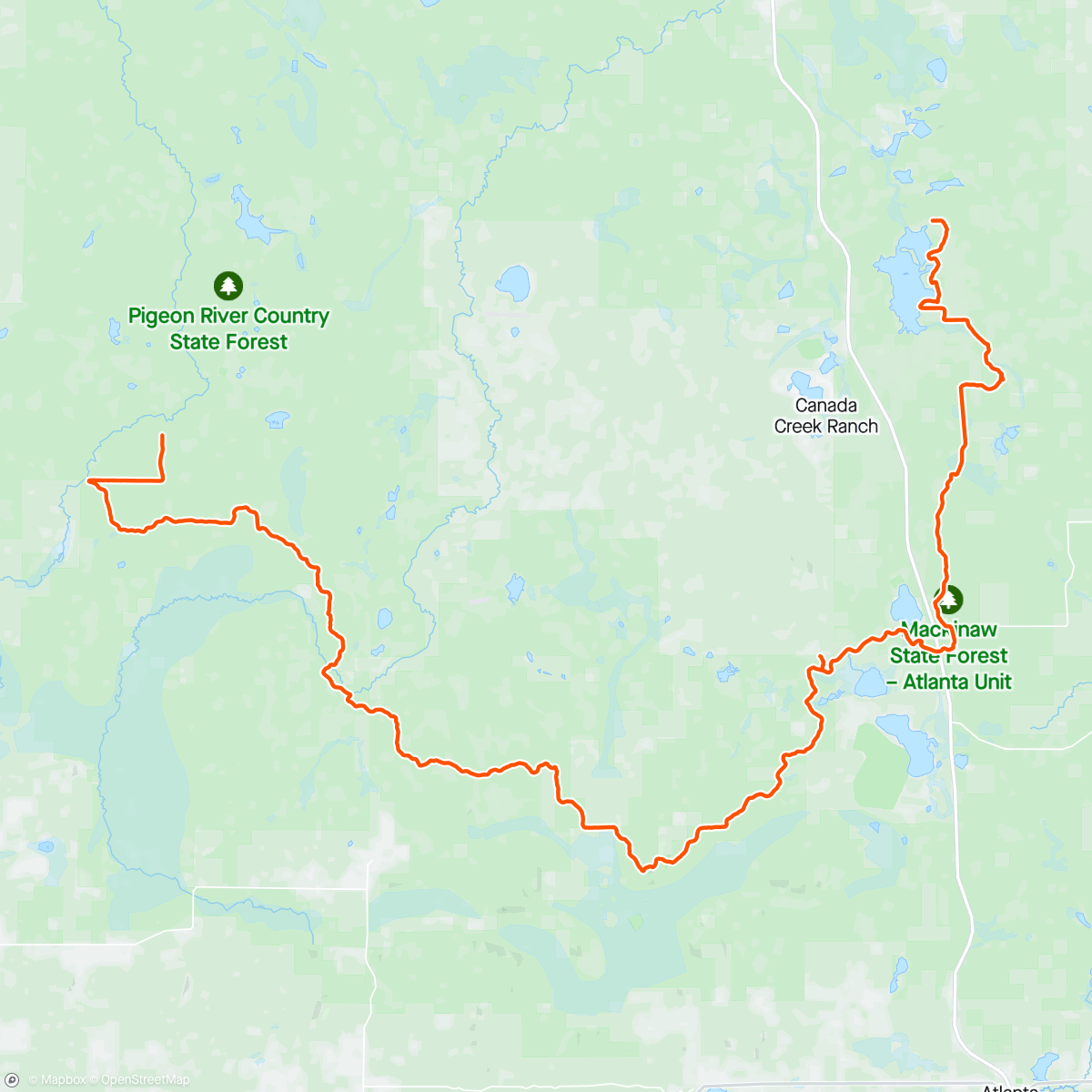 Map of the activity, Tomahawkfest - A High Country Pathway Adventure - part 2