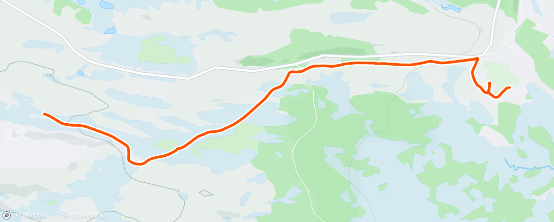 Map of the activity, Afternoon Nordic Ski i tåka