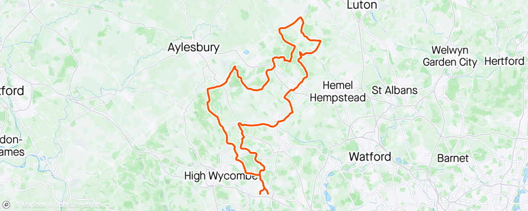 Map of the activity, BCC Challenge Ride - cold 🥶