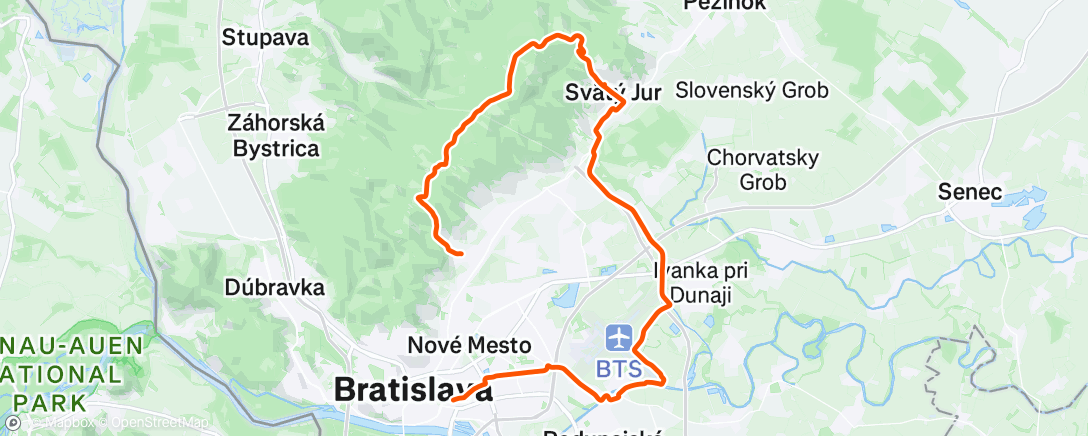 Map of the activity, Afternoon Ride