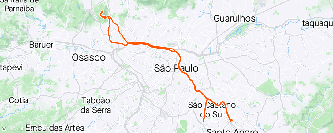 Mapa de la actividad (Pico do Jaraguá)