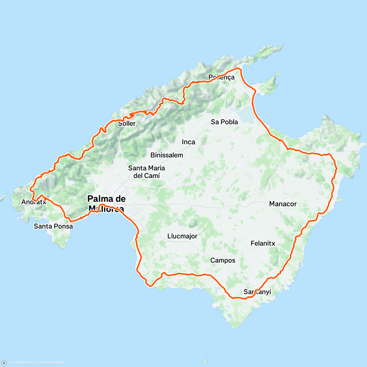 Map of the activity, Beacon Mallorca - Day 4 - The Big One, Circumnavigation Of The Island