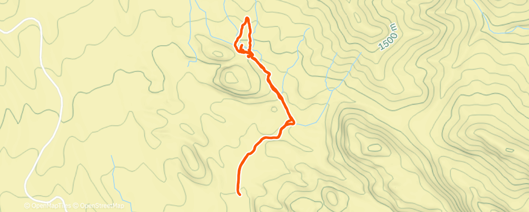 Map of the activity, Morning Rock Climb