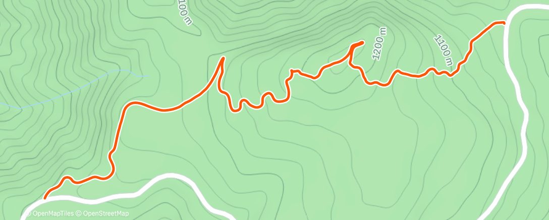 Map of the activity, Barefoot Hawksbill Mtn