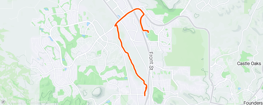 Map of the activity, Plum Creek Trail