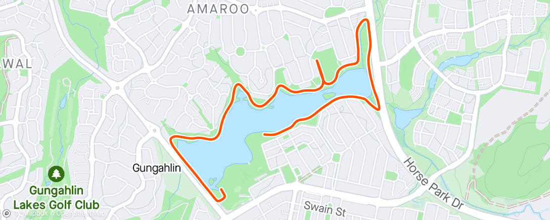 Map of the activity, Parkrun #249