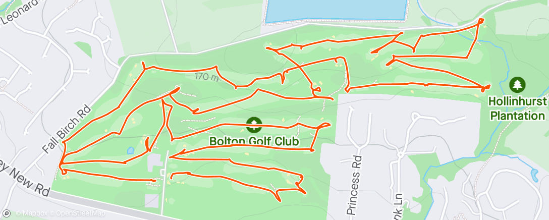 Mapa de la actividad, Bolton Golf