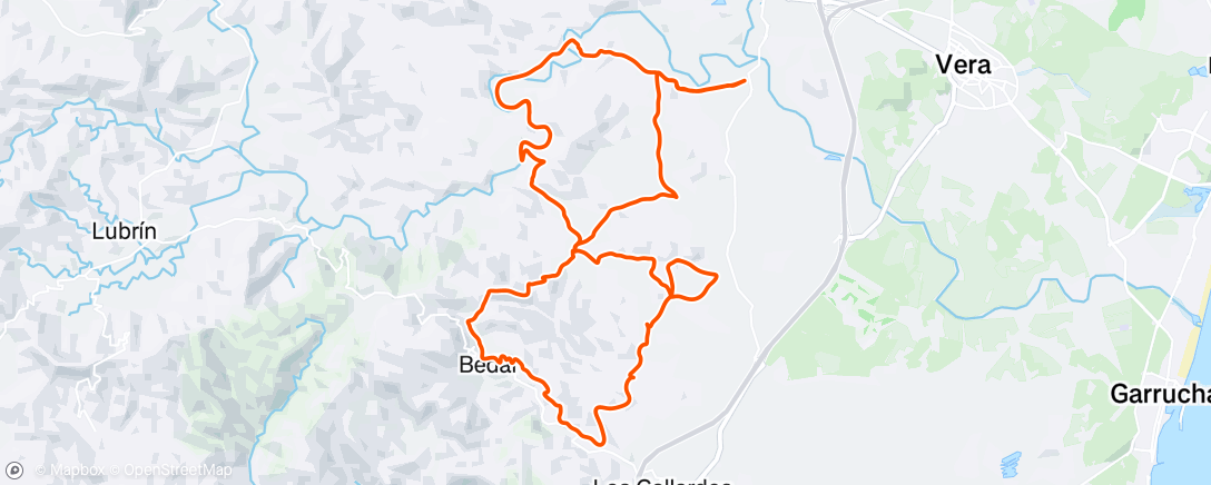 Map of the activity, Bicicleta por la mañana