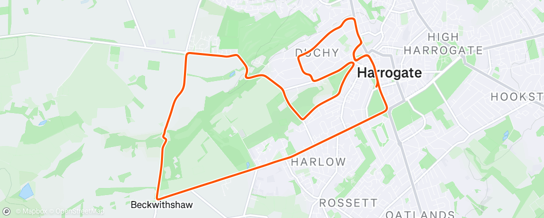 Map of the activity, Zwift - Race: JETT ZWIFT Morning Race (A) on Harrogate Circuit Reverse in Yorkshire