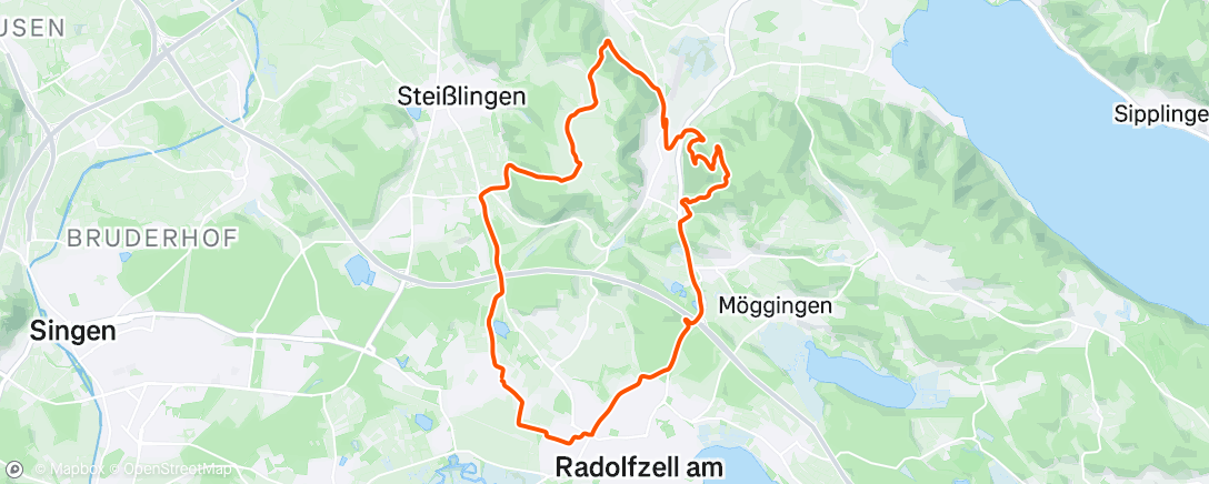 Map of the activity, Mountainbike-Fahrt am Morgen