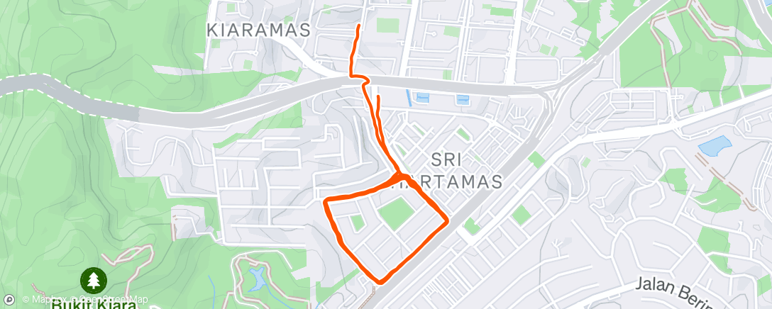 Map of the activity, Panas PM Run 😅