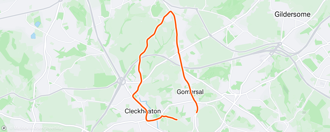 Map of the activity, Lunch Run