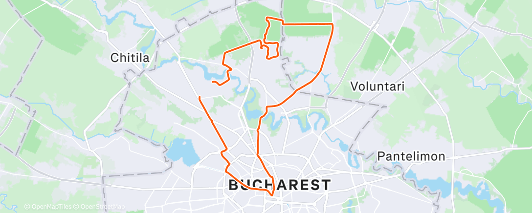 Map of the activity, Afternoon Mountain Bike Ride