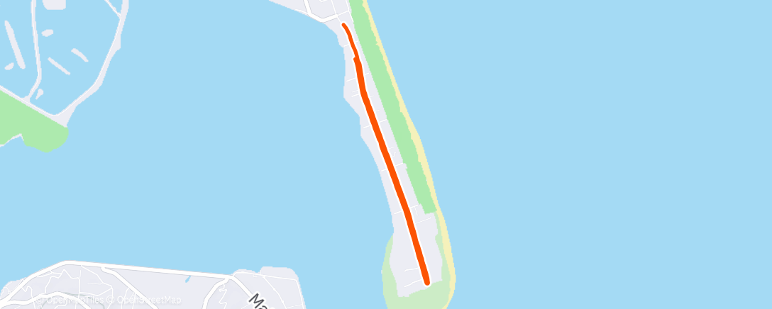 Map of the activity, Evening Run