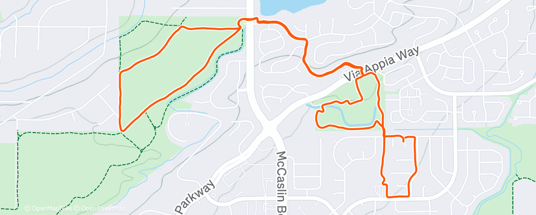 Map of the activity, Morning Run