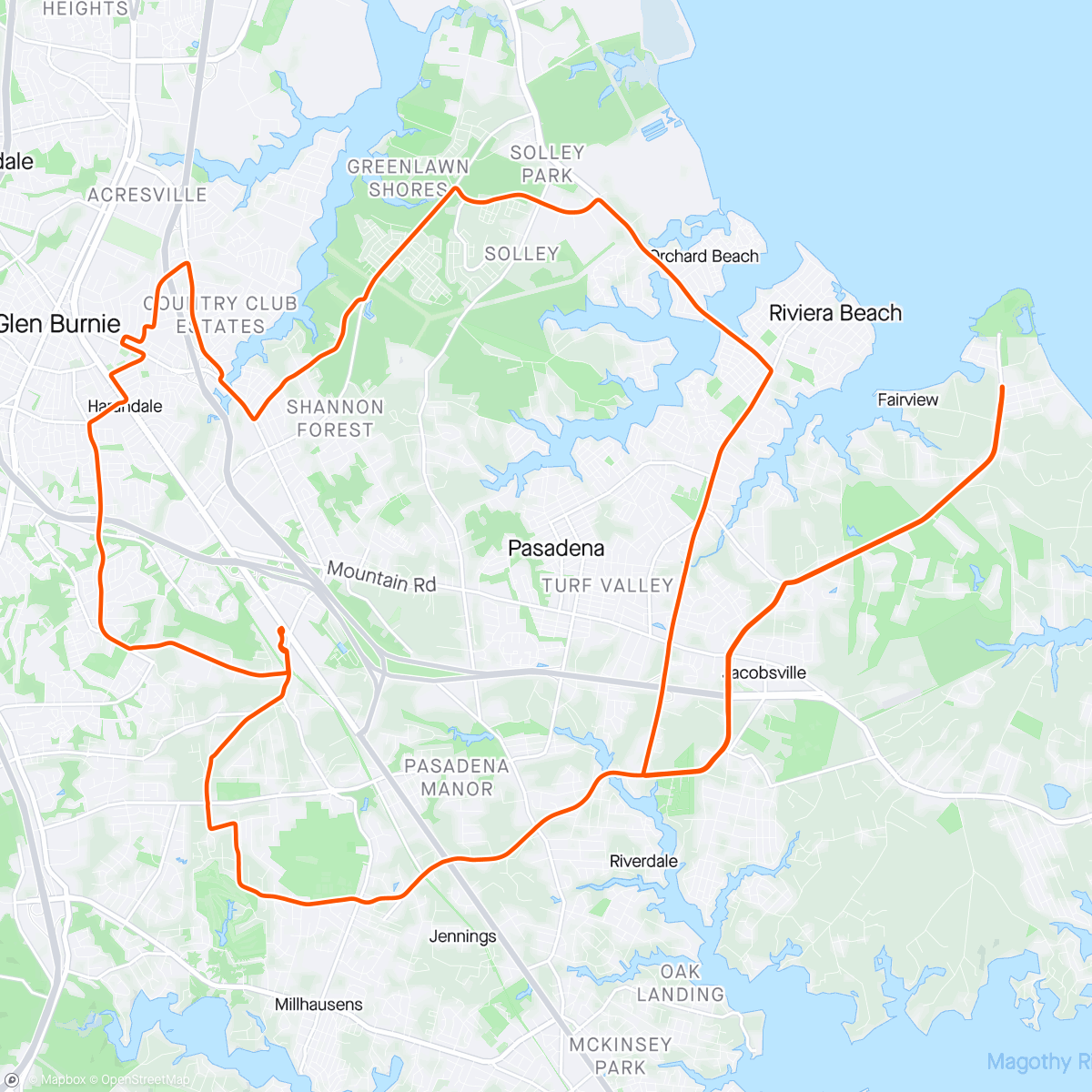 「Wednesday Velo Ride」活動的地圖