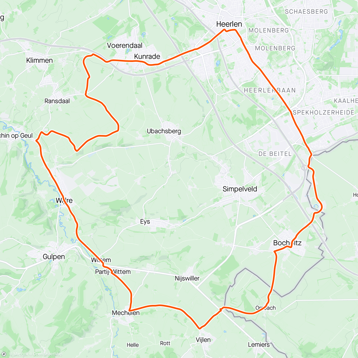 Map of the activity, MECHELEN-VIJLEN-ORSBACH