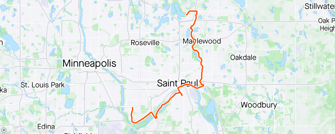 Map of the activity, Ride home from Happy Hour w/stop at CUCC post ride