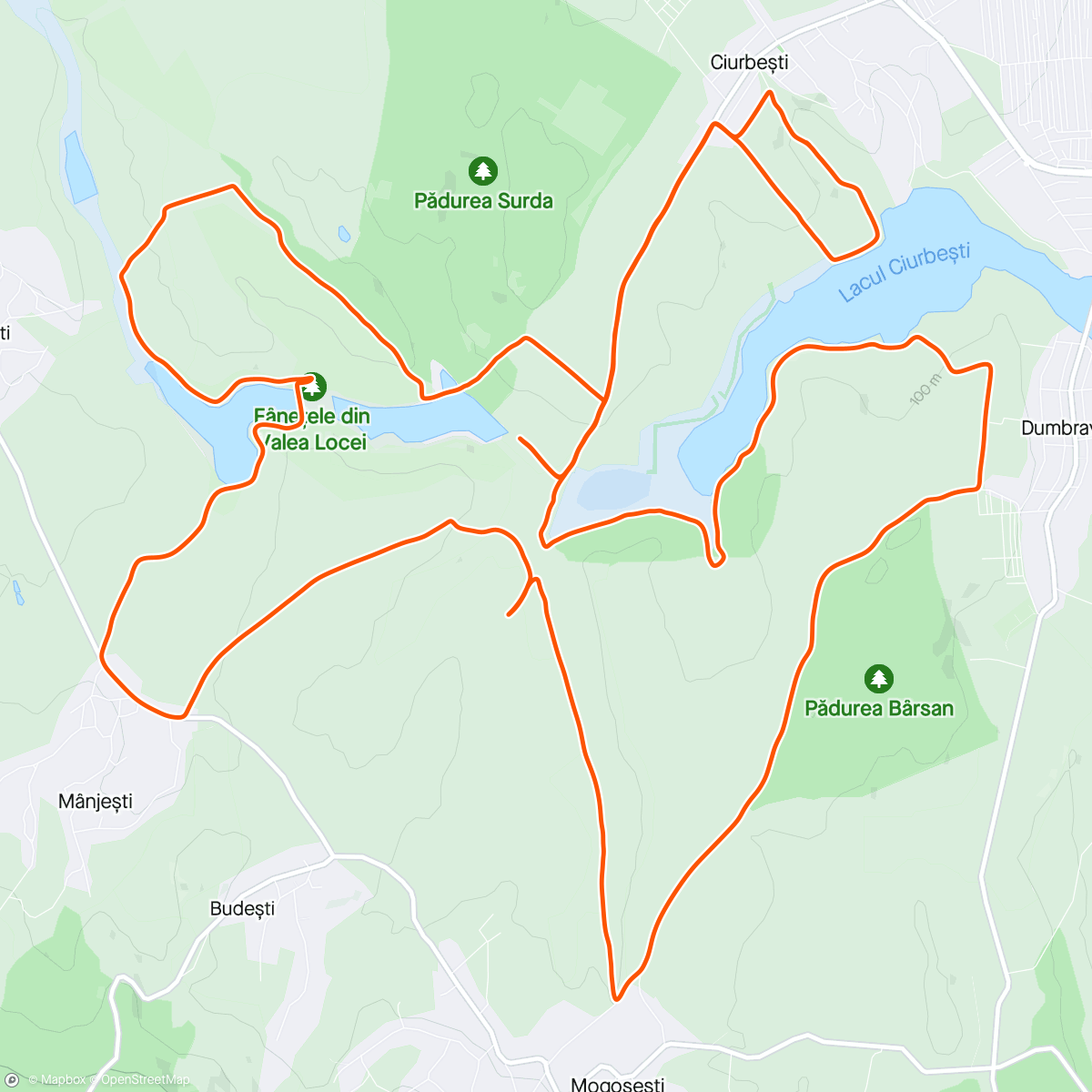 Map of the activity, Triatlon ROUA- traseu MTB