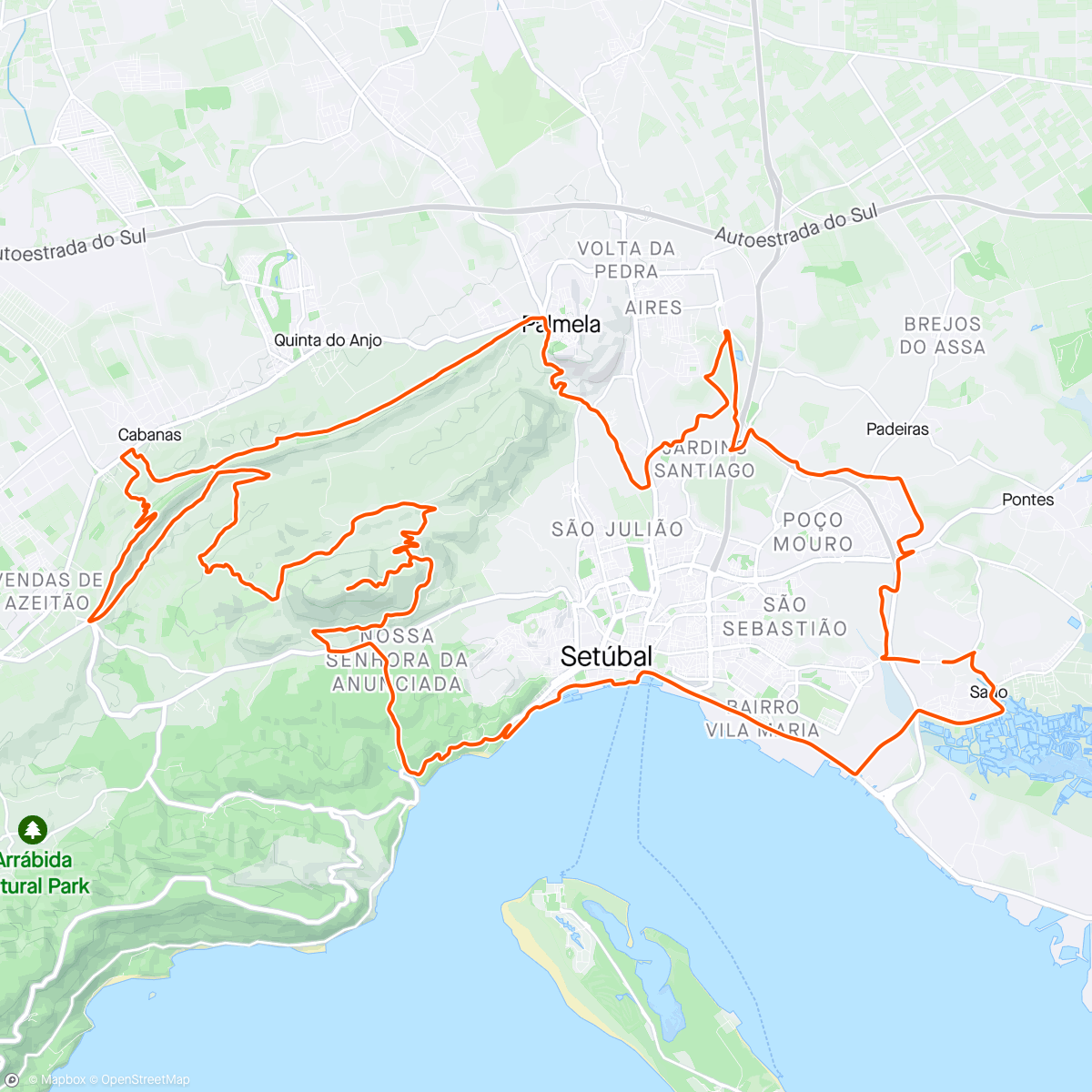 Map of the activity, Morning Mountain Bike Ride
Serra Mãe