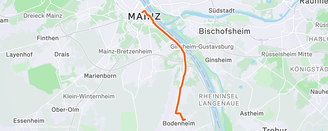 Map of the activity, Fahrt am Nachmittag