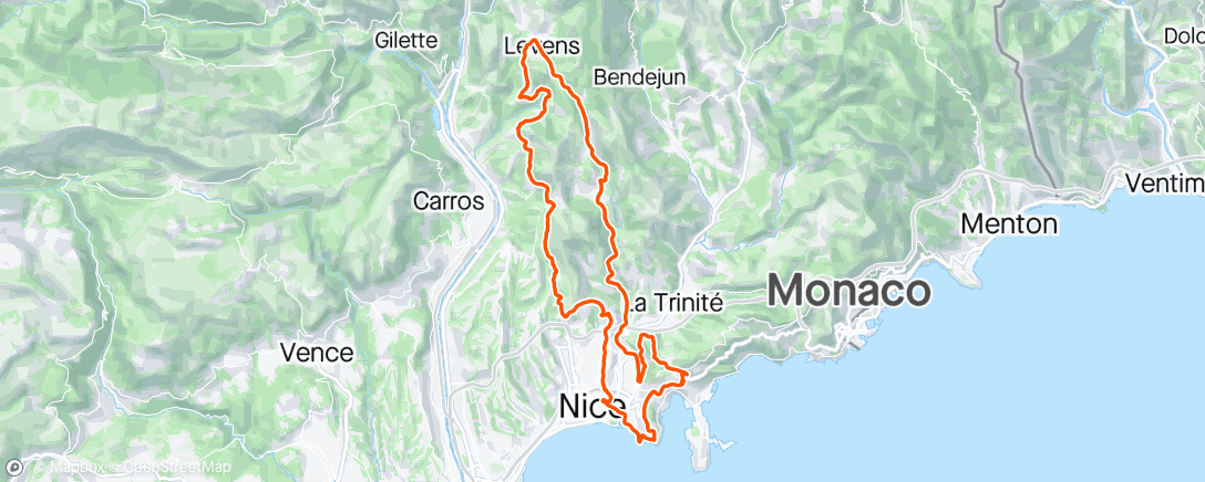 Map of the activity, Danced until 6am at Cannes film festival but still got the ride done Lfg doggie