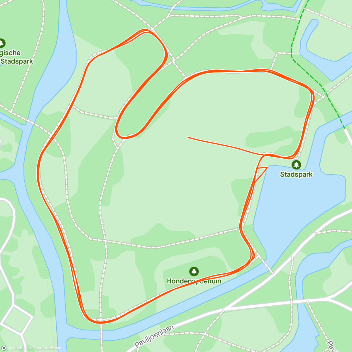 Map of the activity, Stadspark Parkrun