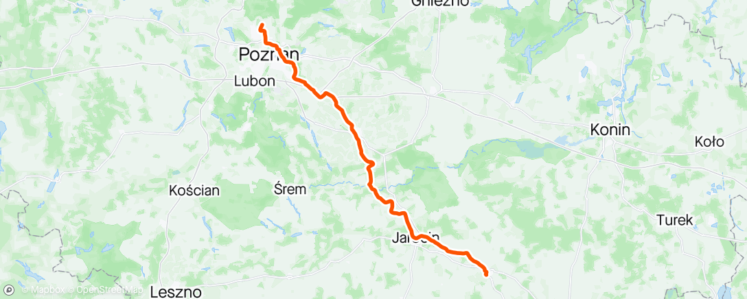 Mapa da atividade, Wielkopolskie szutry szosą