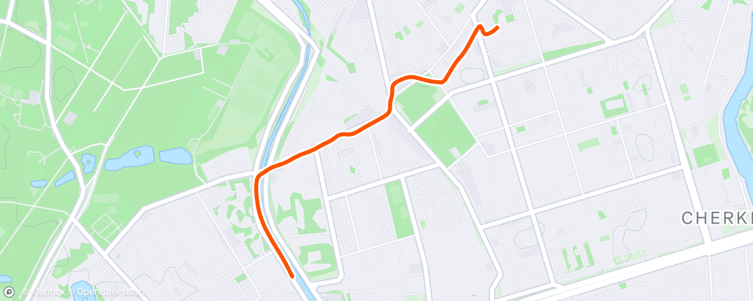 Map of the activity, Утренний забег