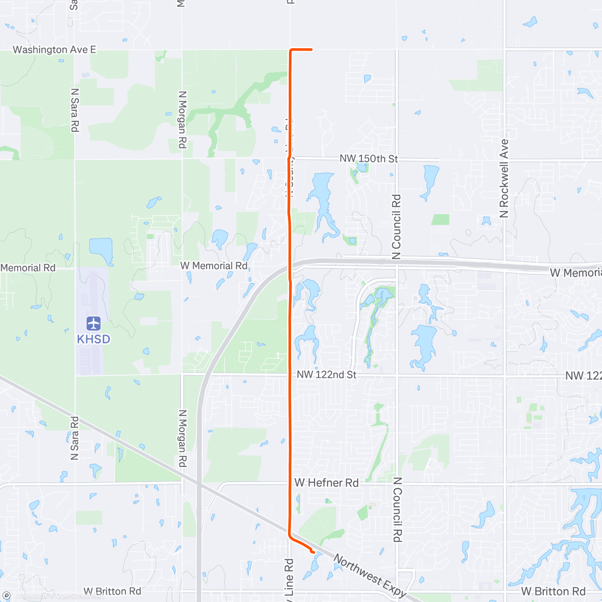 Map of the activity, Ride home