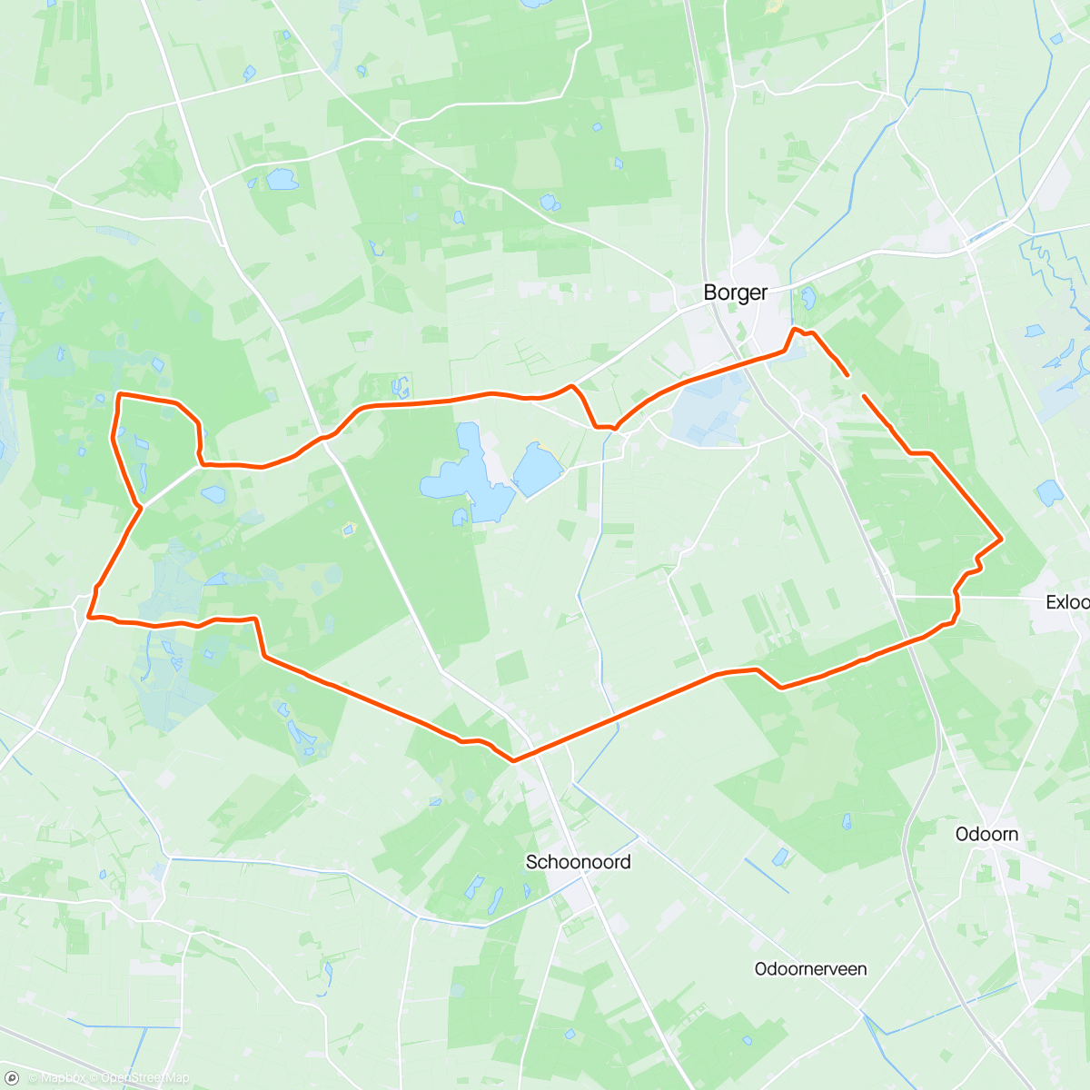 Map of the activity, Regenachtig, maar prachtig Drenthe!