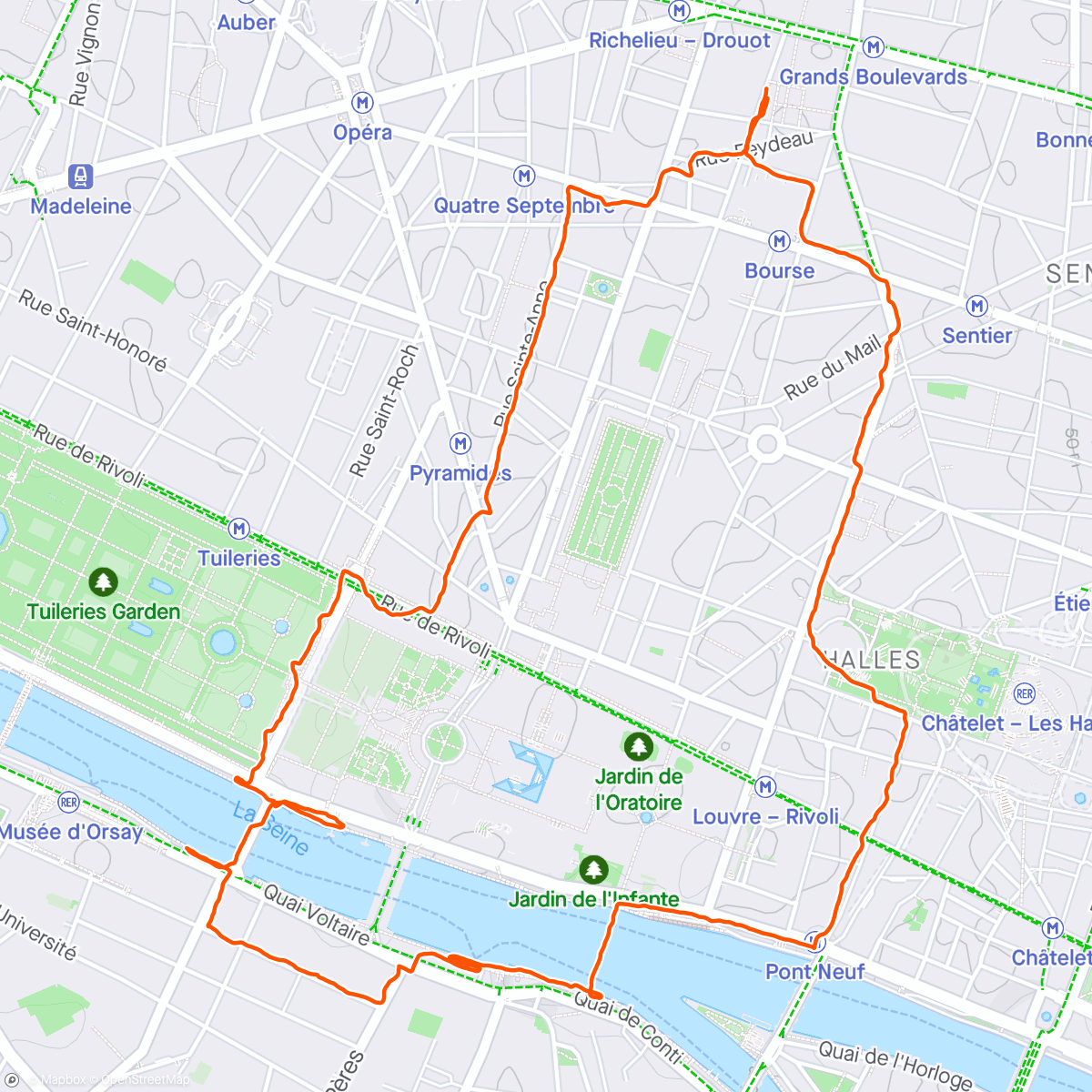 Map of the activity, Evening summer night walk