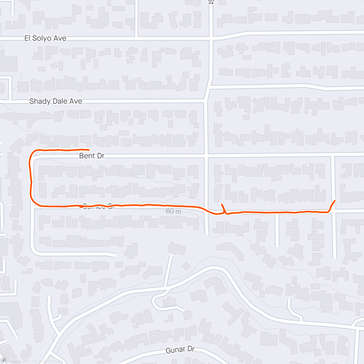 Map of the activity, Walk with the Doggos.