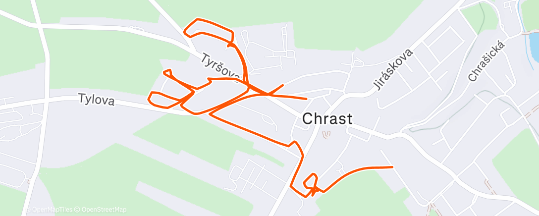 Map of the activity, Vánoční kufrování 2025