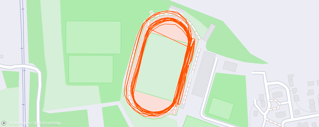 Map of the activity, Yate track run