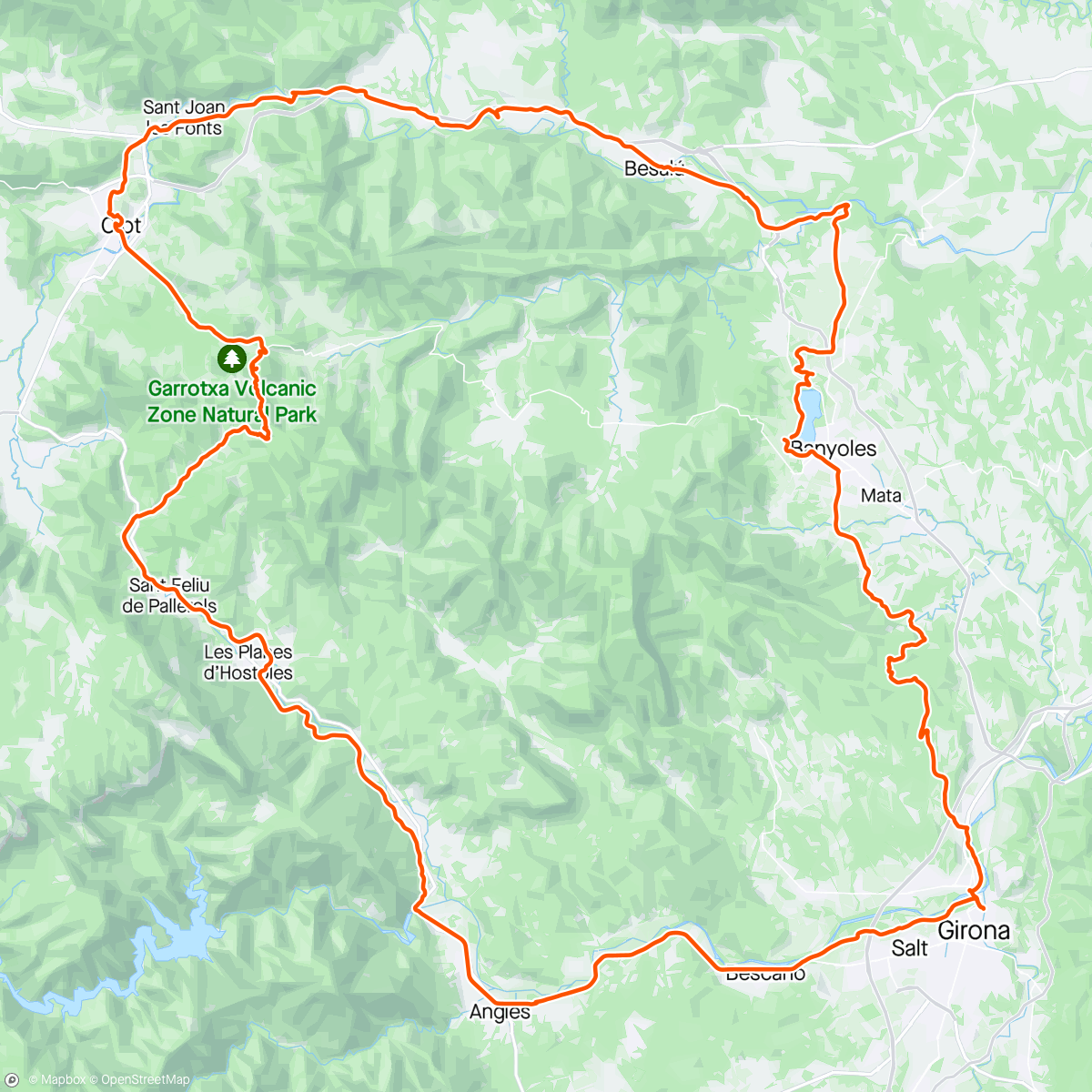 Mapa da atividade, Intorno a Girona