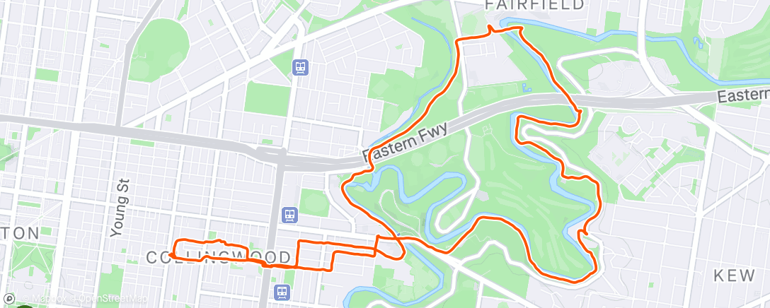 Map of the activity, Lunch Run