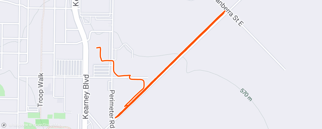 Map of the activity, Morning Run