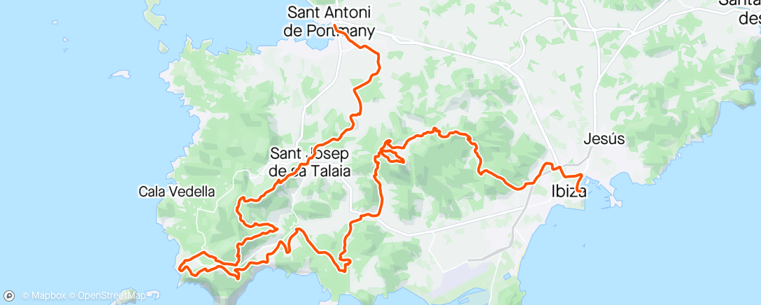 Map of the activity, 1ª Etapa Vuelta a Ibiza Btt
