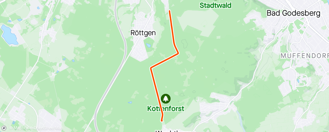 Mappa dell'attività Kottenforest 10k (ish)