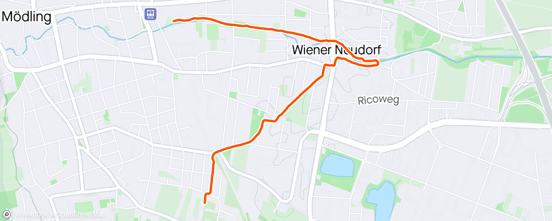Map of the activity, Mödling / Wiener Neudorf