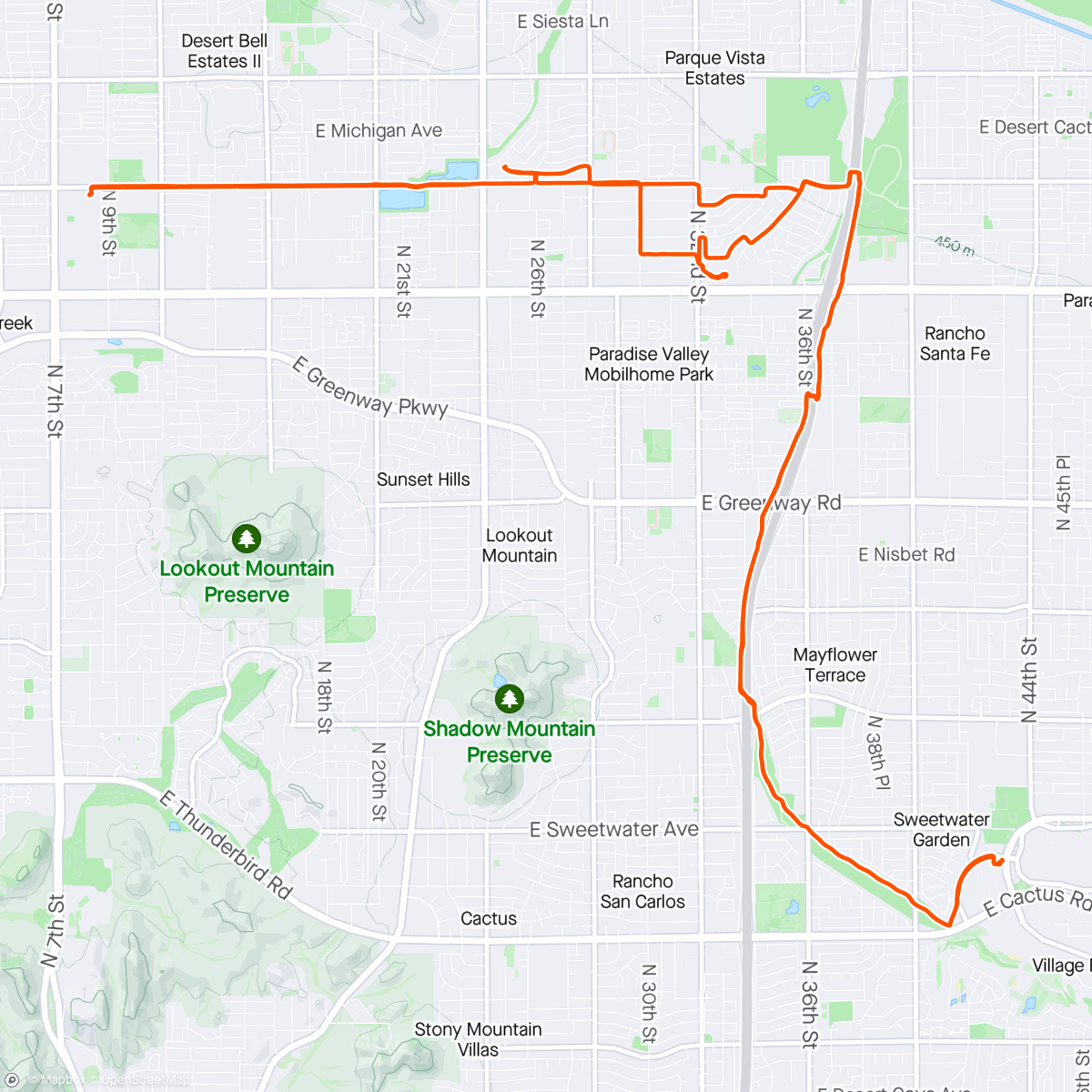 Map of the activity, Out on the grocery getter.