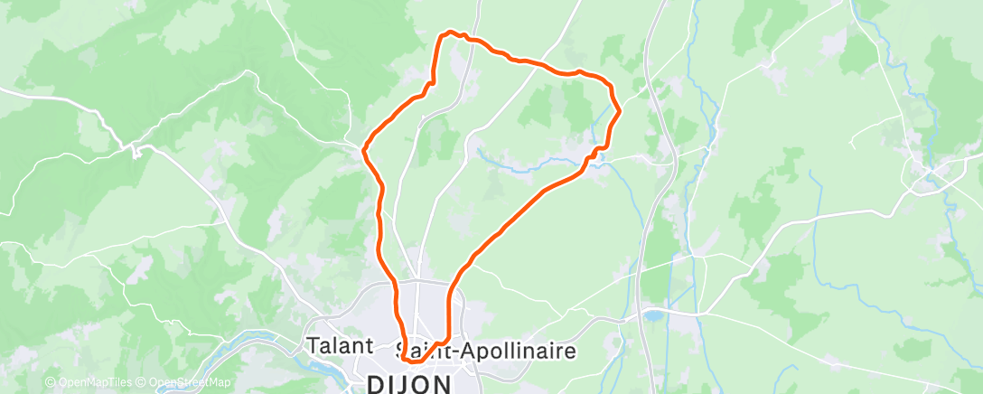 Map of the activity, Morning Ride