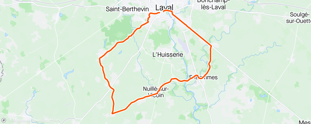 Map of the activity, Morning Ride Mayenne 🇨🇵☀️